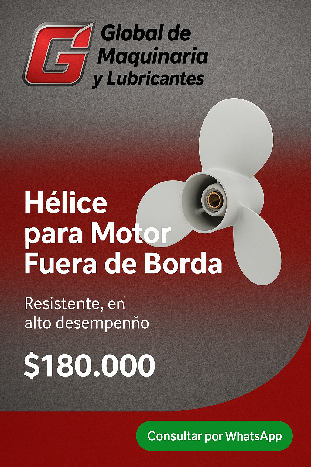 Hélice para motor fuera de borda