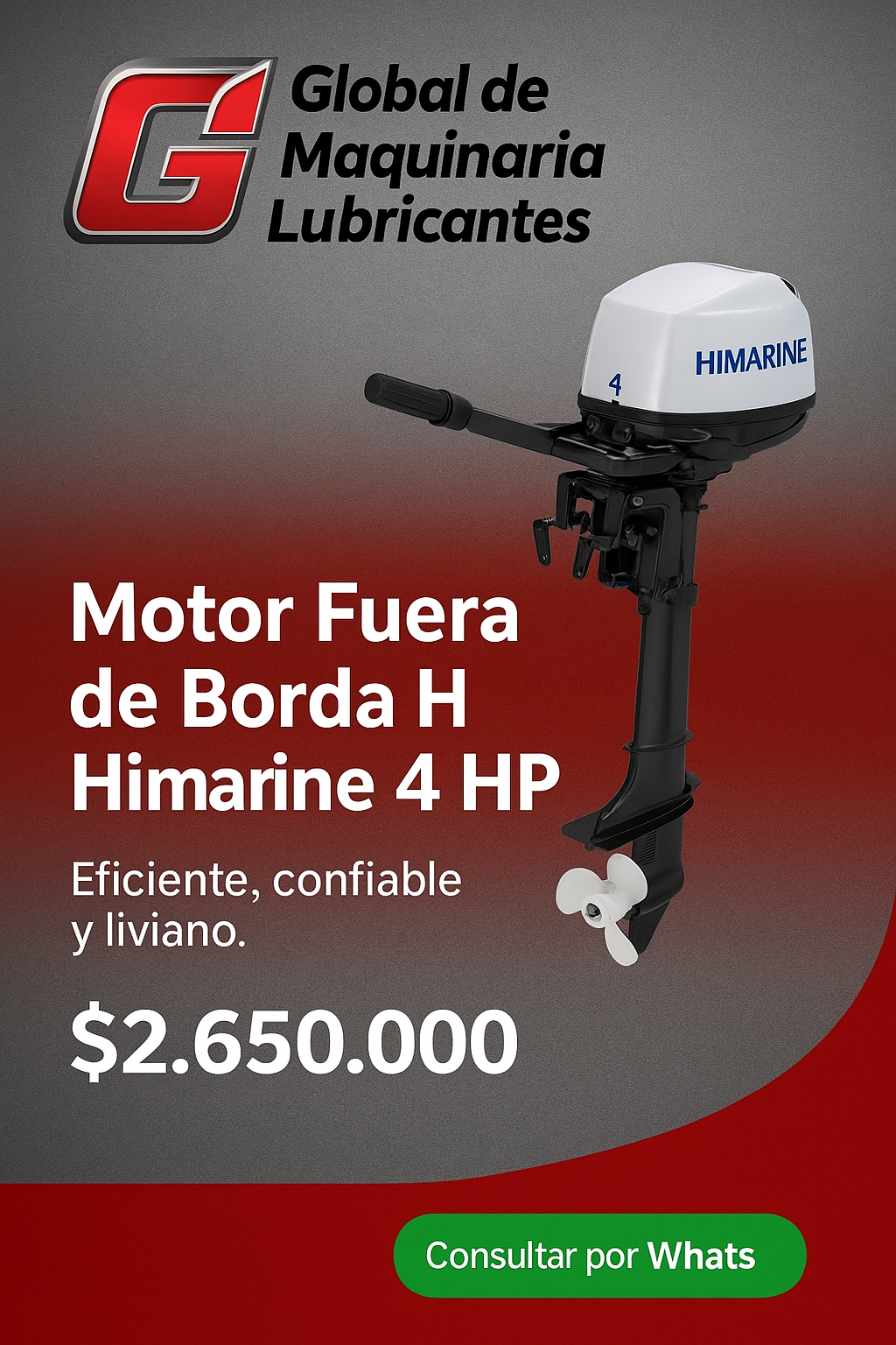Motor Fuera de Borda 4HP